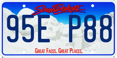 SD license plate 95EP88