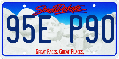 SD license plate 95EP90