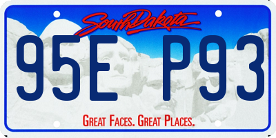 SD license plate 95EP93