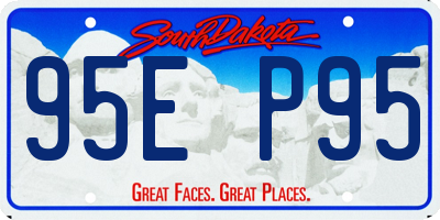 SD license plate 95EP95