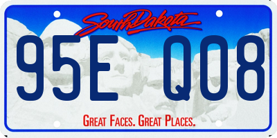 SD license plate 95EQ08