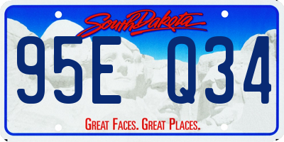 SD license plate 95EQ34