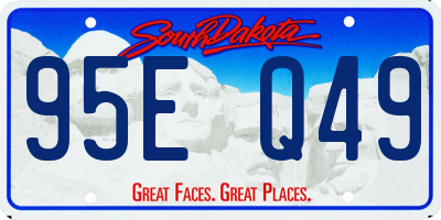 SD license plate 95EQ49