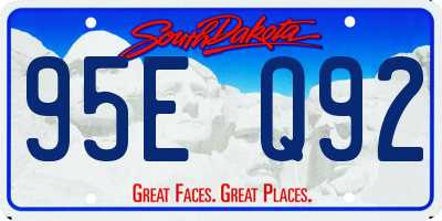 SD license plate 95EQ92