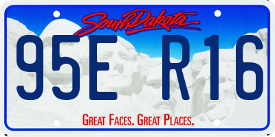 SD license plate 95ER16
