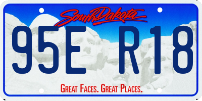 SD license plate 95ER18