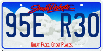 SD license plate 95ER30