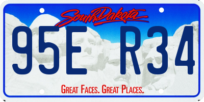 SD license plate 95ER34
