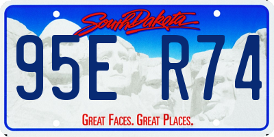 SD license plate 95ER74