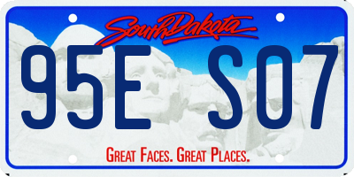 SD license plate 95ES07