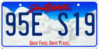 SD license plate 95ES19