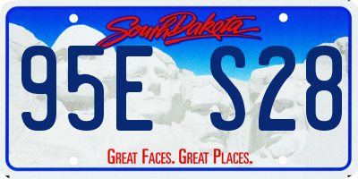 SD license plate 95ES28