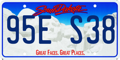 SD license plate 95ES38