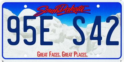 SD license plate 95ES42