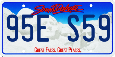SD license plate 95ES59