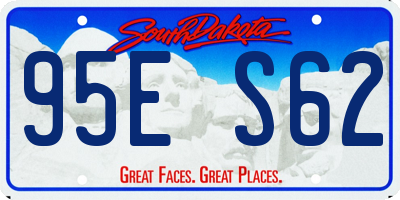 SD license plate 95ES62