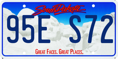 SD license plate 95ES72