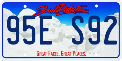 SD license plate 95ES92