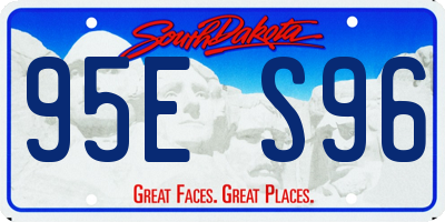 SD license plate 95ES96