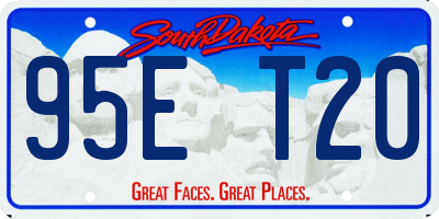 SD license plate 95ET20