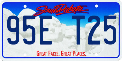 SD license plate 95ET25