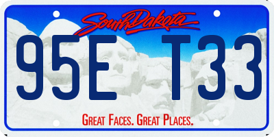 SD license plate 95ET33