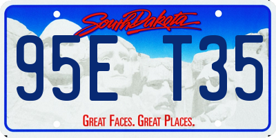 SD license plate 95ET35
