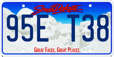 SD license plate 95ET38