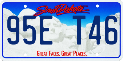 SD license plate 95ET46