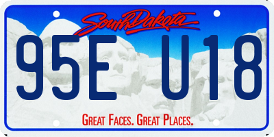 SD license plate 95EU18