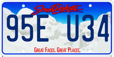 SD license plate 95EU34