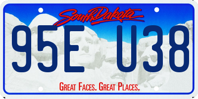 SD license plate 95EU38