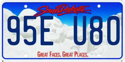 SD license plate 95EU80