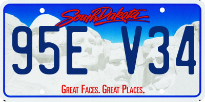 SD license plate 95EV34