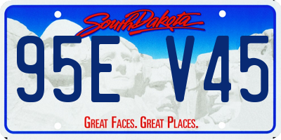 SD license plate 95EV45