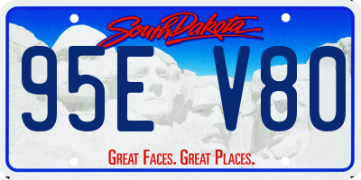 SD license plate 95EV80