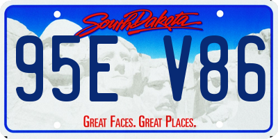 SD license plate 95EV86