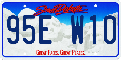 SD license plate 95EW10