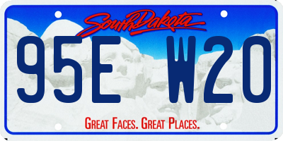 SD license plate 95EW20