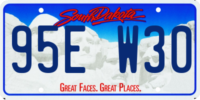 SD license plate 95EW30