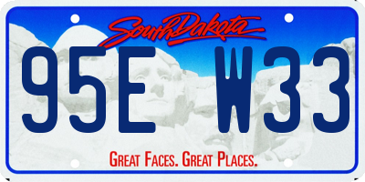 SD license plate 95EW33