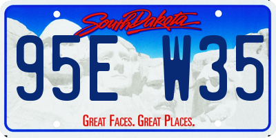 SD license plate 95EW35