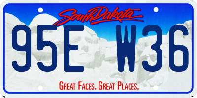 SD license plate 95EW36