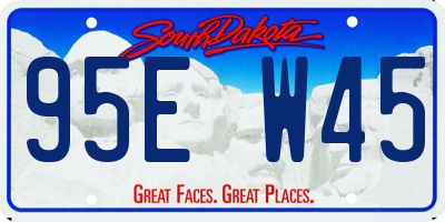 SD license plate 95EW45