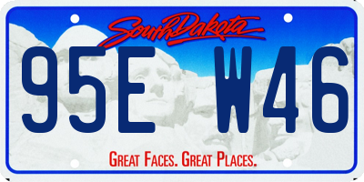SD license plate 95EW46