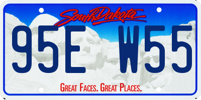 SD license plate 95EW55