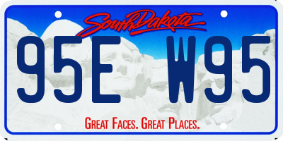 SD license plate 95EW95