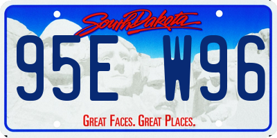 SD license plate 95EW96