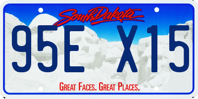 SD license plate 95EX15