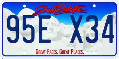 SD license plate 95EX34
